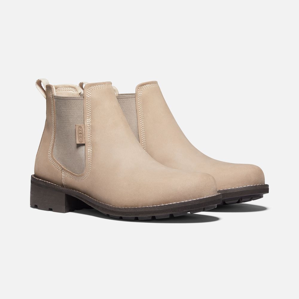 Bottes Chelsea Keen Femme Beige | Oregon City | EYDRZ-8460